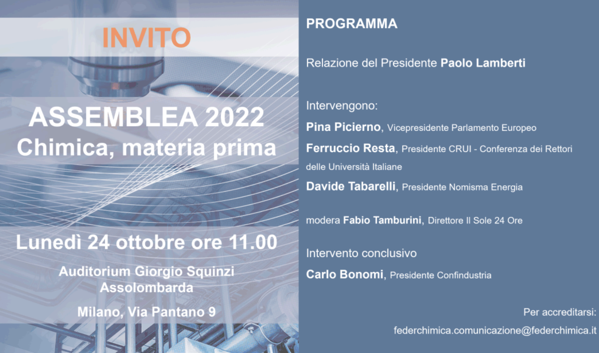 Assemblea Federchimica 2022 - Chimica, materia prima